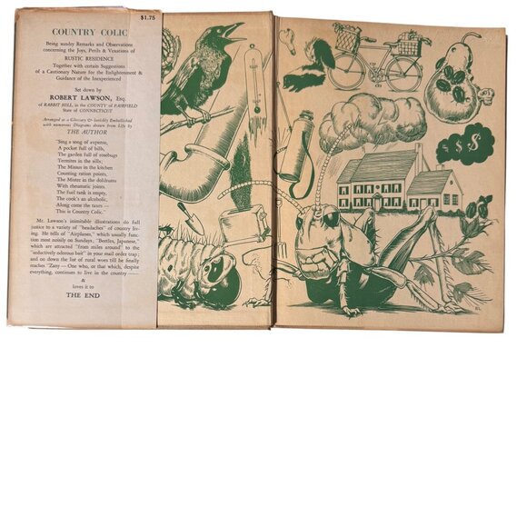 Country Colic Weeders Digest Robert Lawson Stated 1st Ed 1944 HC DJ Illustrated - Picture 2 of 16